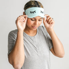 Adult Aquamarine Bamboo Sleep Mask