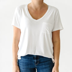 Bright White Women's Perfect Pocket Tee