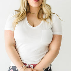 Bright White Women's Perfect Pocket Tee