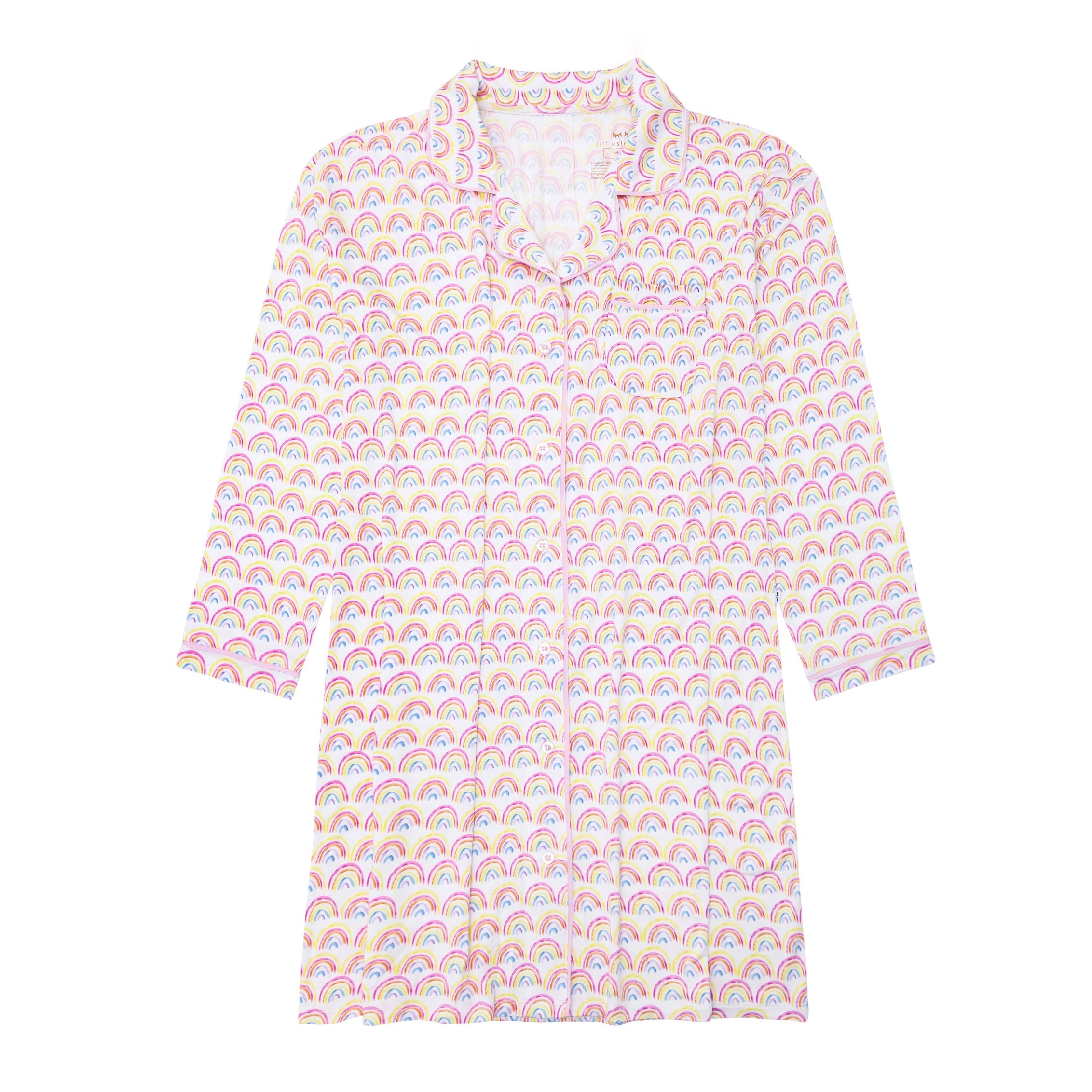 Pastel Rainbows Women's Long Sleeve Sleep Shirt