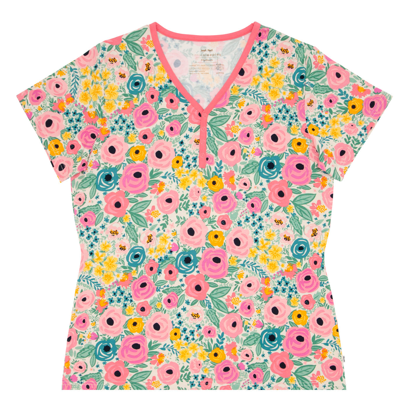 Secret Garden Women's Short Sleeve Pajama Top