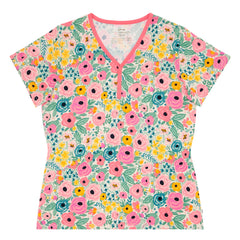 Secret Garden Women's Short Sleeve Pajama Top